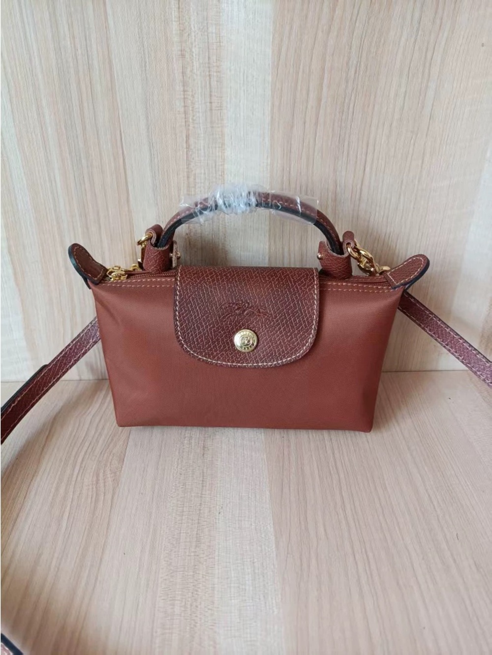 Longchamp Brown Mini Top-Handle Crossbody Bag - Picture 4 of 6